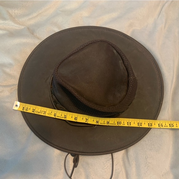 Minnetonka smoky brown the fold up hat air flow size L braided rim perforated - Picture 4 of 9